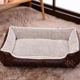 Lit pour chien en peluche lavable avec rembourrage