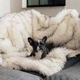 Couverture Imperméable pour Chien en Peluche Imitation Fourrure Protège les Meubles et les Lits pour Chiens