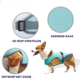 Gilet Rafraîchissant Pour Chiens Conception Multicouche Ajustable Réfléchissant Protection Contre la Surchauffe