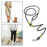 Laisse de chien mains libres en nylon pour une promenade facile