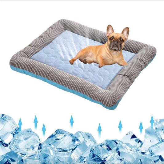 Tapis de Refroidissement d'Été pour Animaux de Compagnie Respirant Lavable