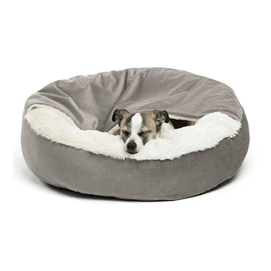 Coussin Orthopédique de Luxe pour Chien avec Housse Lavable en Mousse à Mémoire et Revêtement en Peluche