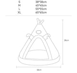 Niche Douillette Pour Animaux de Compagnie Refuge Sûr Doux Velours Confort Antidérapant Lavable en Machine Design Portable