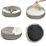 Coussin Orthopédique de Luxe pour Chien avec Housse Lavable en Mousse à Mémoire et Revêtement en Peluche