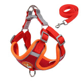 Harnais pour chien ajustable en polyester réfléchissant, design durable