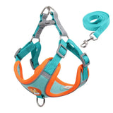 Harnais pour chien ajustable en polyester réfléchissant, design durable