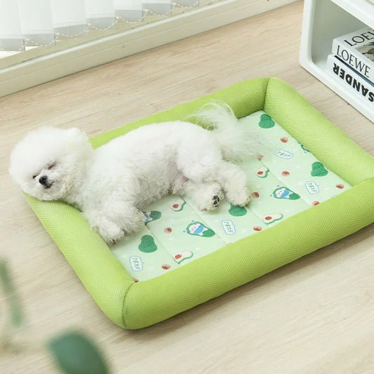 Tapis Refroidissant pour Animaux de Compagnie en Polyester Refroidissant, Facile à Nettoyer et Portable