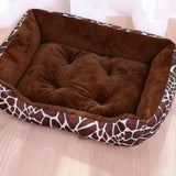 Lit pour chien en peluche lavable avec rembourrage