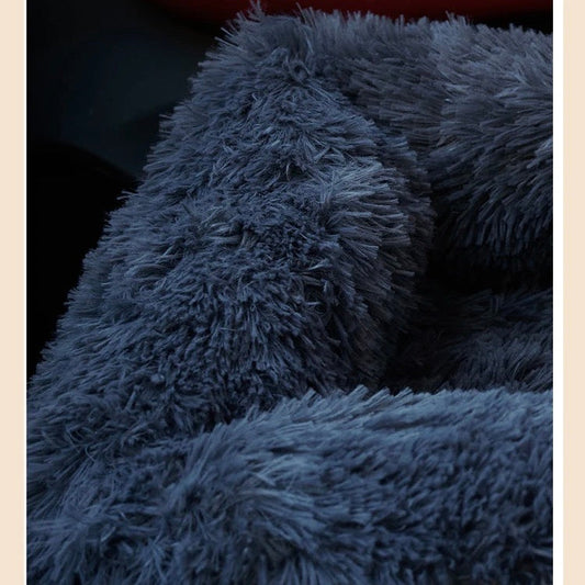 Siège Auto pour Chiens Fluffy Apaisant Super Doux Sécurisé Antidérapant Facile à Installer
