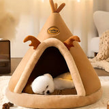 Niche Douillette Pour Animaux de Compagnie Refuge Sûr Doux Velours Confort Antidérapant Lavable en Machine Design Portable