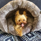 Lit pour chien confortable en forme de grotte
