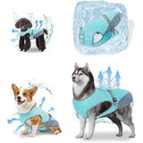 Gilet Rafraîchissant Pour Chiens Conception Multicouche Ajustable Réfléchissant Protection Contre la Surchauffe