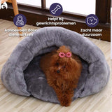 Lit pour chien confortable en forme de grotte