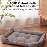 Lit pour chien étanche – Tissu Oxford résistant aux morsures avec rembourrage en coton PP épais pour le confort et la durabilité