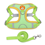Harnais pour chien ajustable en polyester réfléchissant, design durable