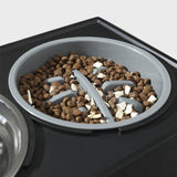 BowWow™ | Bol de nourriture pour chien réglable en hauteur avec option de nourriture lente