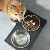 BowWow™ | Bol de nourriture pour chien réglable en hauteur avec option de nourriture lente