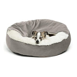 Coussin Orthopédique de Luxe pour Chien avec Housse Lavable en Mousse à Mémoire et Revêtement en Peluche