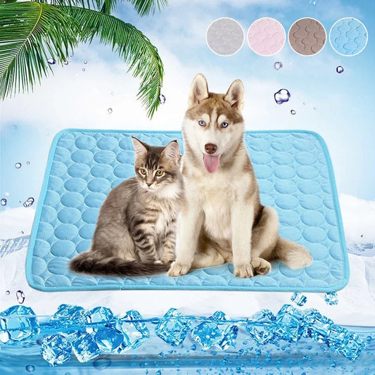 Tapis auto-refroidissant pour chiens et chats Tapis de refroidissement portable pour l'été Facile à nettoyer Plusieurs tailles
