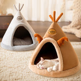 Niche Douillette Pour Animaux de Compagnie Refuge Sûr Doux Velours Confort Antidérapant Lavable en Machine Design Portable