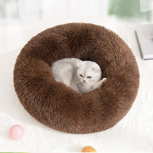 Fluffy™ | Lit Douillet en Forme de Donut pour Animaux de Compagnie