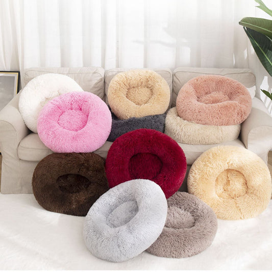 Fluffy™ | Lit Douillet en Forme de Donut pour Animaux de Compagnie